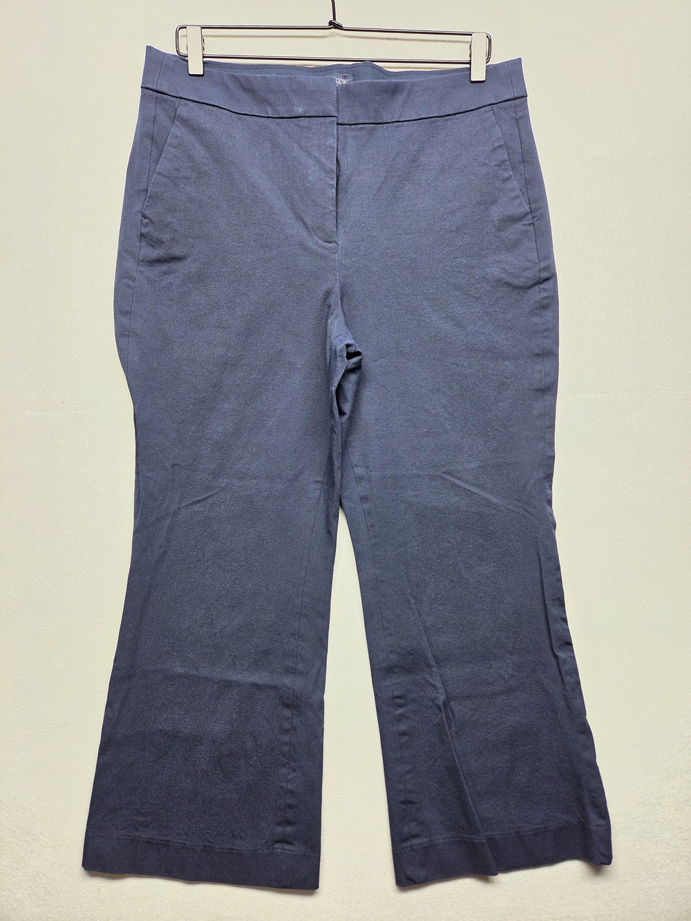 J Crew Kelsey Pants 12 Navy Cropped Wide Leg Work Office Career Minimalist